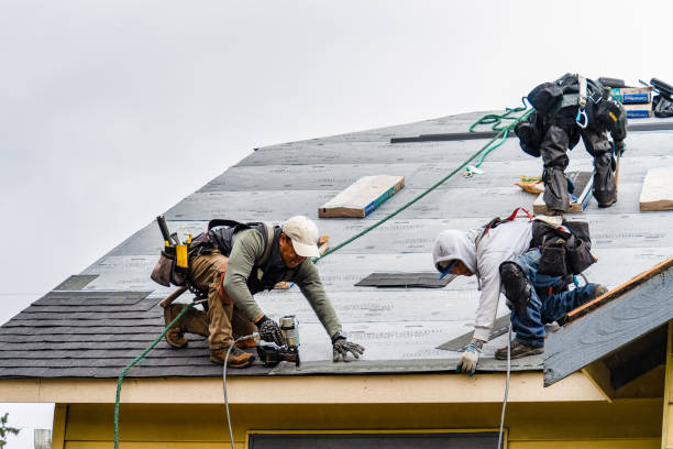 Professional Gutter Installation technician working in Greenville, CA